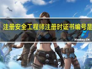 注册安全工程师注册时证书编号是什么