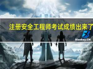 注册安全工程师考试成绩出来了吗