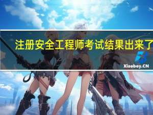 注册安全工程师考试结果出来了吗