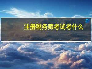 注册税务师考试考什么
