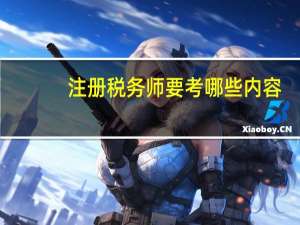 注册税务师要考哪些内容