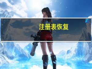 注册表恢复（注册表吸尘器）
