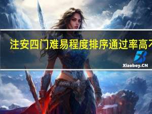 注安四门难易程度排序 通过率高不高