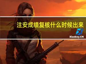 注安成绩复核什么时候出来