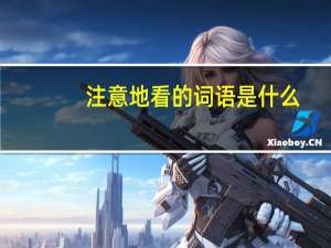 注意地看的词语是什么