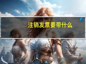 注销发票要带什么