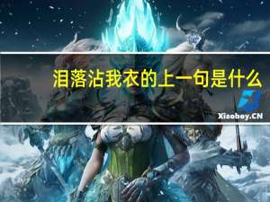 泪落沾我衣的上一句是什么