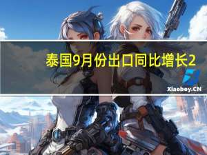 泰国9月份出口同比增长2.1出口额为255亿美元泰国9月份进口同比下降8.3