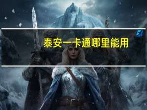泰安一卡通哪里能用