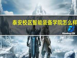 泰安校区智能装备学院怎么样