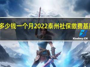 泰州社保多少钱一个月　2022泰州社保缴费基数及比例一览表