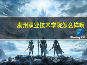 泰州职业技术学院怎么样啊