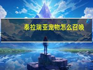 泰拉瑞亚宠物怎么召唤