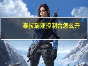 泰拉瑞亚控制台怎么开