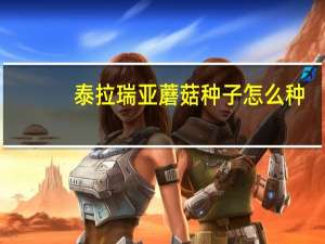 泰拉瑞亚蘑菇种子怎么种