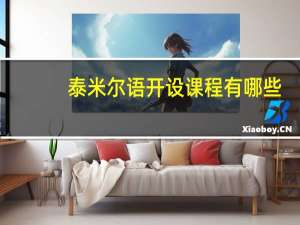 泰米尔语开设课程有哪些