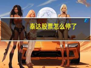 泰达股票怎么停了