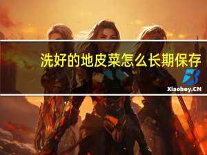 洗好的地皮菜怎么长期保存