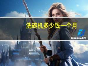 洗碗机多少钱一个月（洗碗机多少钱）