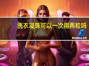 洗衣凝珠可以一次用两粒吗