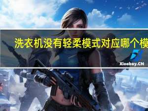 洗衣机没有轻柔模式对应哪个模式