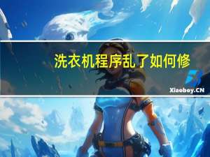 洗衣机程序乱了如何修