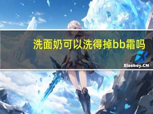 洗面奶可以洗得掉bb霜吗