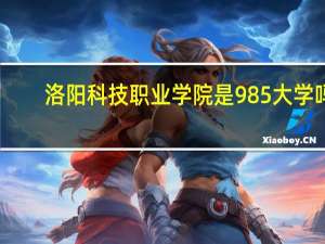 洛阳科技职业学院是985大学吗