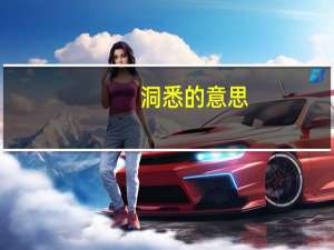 洞悉的意思（洞悉）