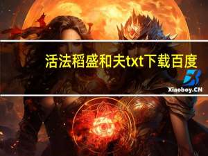 活法稻盛和夫txt下载百度（活法稻盛和夫txt）