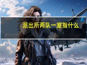 派出所两队一室指什么