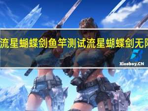流星蝴蝶剑鱼竿测试 流星蝴蝶剑无限气挂
