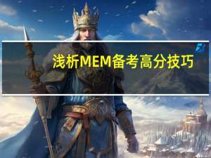 浅析MEM备考高分技巧：从基础到高端一应俱全