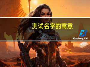 测试名字的寓意