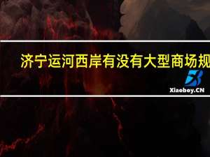 济宁运河西岸有没有大型商场规划