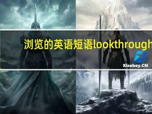 浏览的英语短语look through