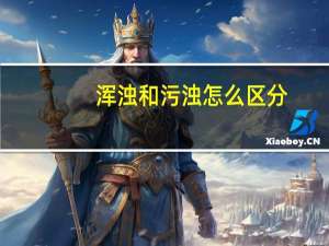 浑浊和污浊怎么区分