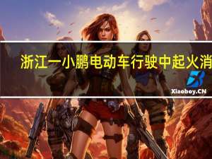 浙江一小鹏电动车行驶中起火 消防：撞到石头了