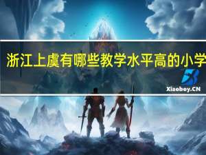 浙江上虞有哪些教学水平高的小学推荐