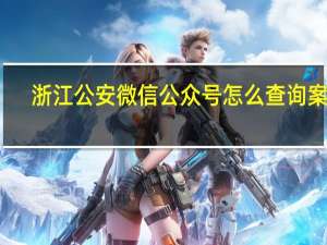 浙江公安微信公众号怎么查询案件