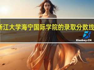浙江大学海宁国际学院的录取分数线是多少