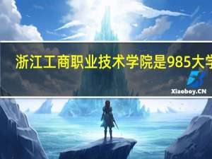 浙江工商职业技术学院是985大学吗