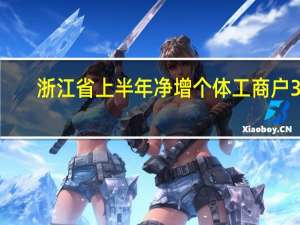 浙江省上半年净增个体工商户32.8万户 比去年同期翻番