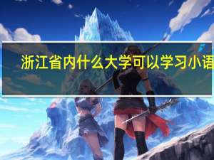 浙江省内什么大学可以学习小语种