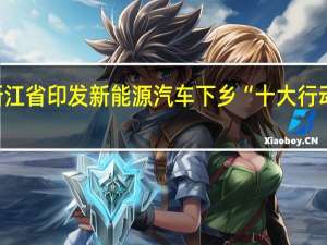 浙江省印发新能源汽车下乡“十大行动”清单