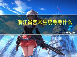 浙江省艺术生统考考什么