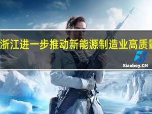 浙江进一步推动新能源制造业高质量发展