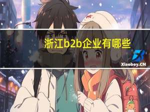 浙江b2b企业有哪些