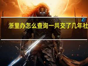 浙里办怎么查询一共交了几年社保