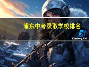 浦东中考录取学校排名